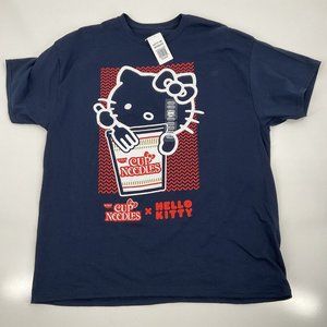 Kitty On Noodles XL Tee Shirt-Hello Kitty-Cup Noodles